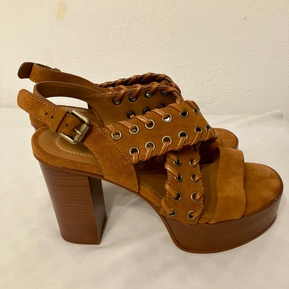 See by Chloe Helen Platform Suede Shoes 8.5 - Picture 4 of 7